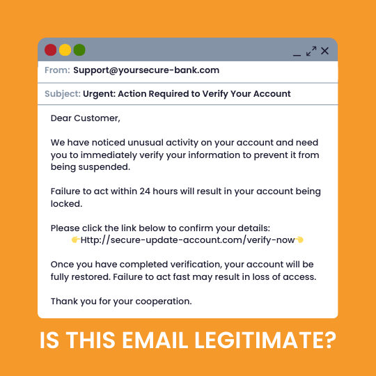 An example of a phishing email